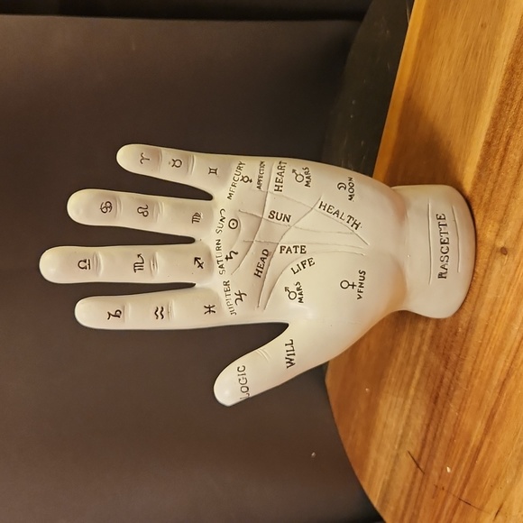 Palmistry Hand Cold Cast Resin - Picture 1 of 7